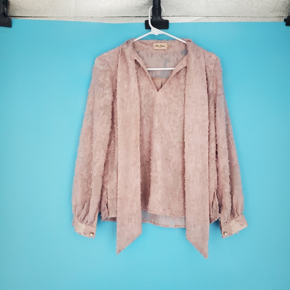 Miss Patina Size Small Pink Textured Blosue